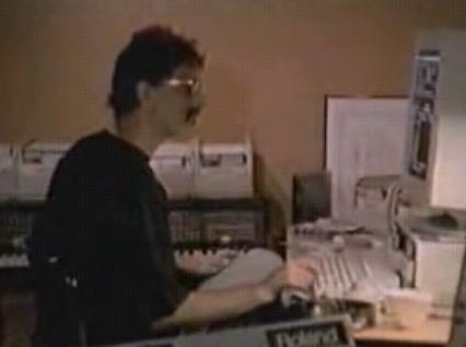 Zappa working on the synclavier